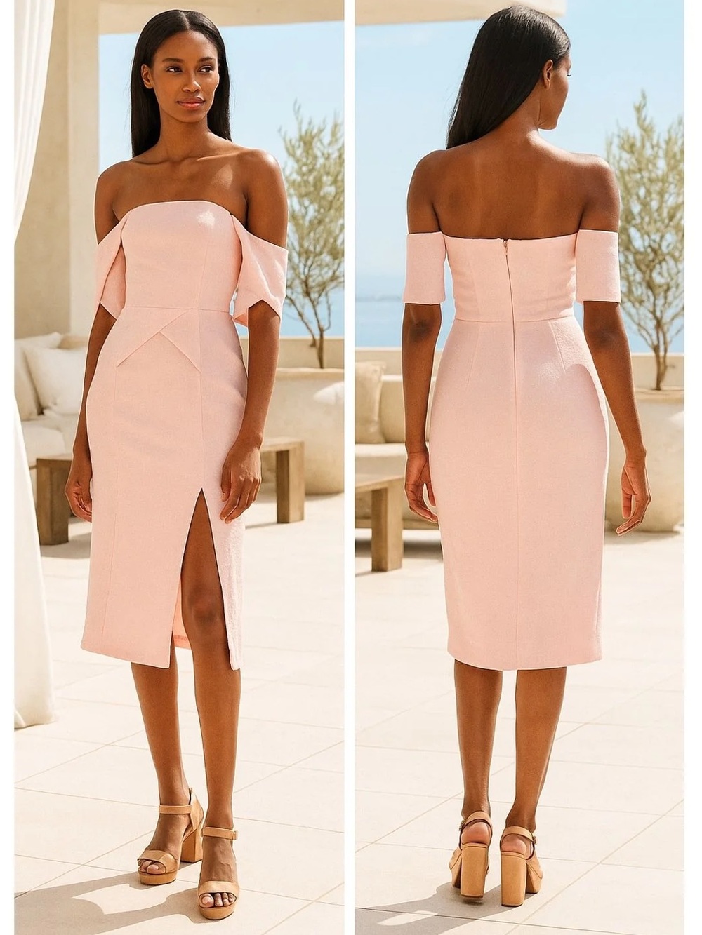 NWT Elliatt Revolve Acacia Pink Midi Dress Size Small *Flaw*